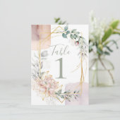The Aureate Frame Floral Greenery Wedding  Einladung (Stehend Vorderseite)