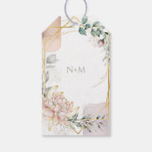 The Aureate Frame Floral Greenery Wedding  Geschenkanhänger (Rückseite)