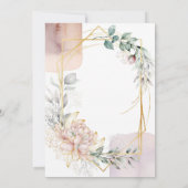 The Aureate Frame Mauve Floral Greenery Bridal  Einladung (Rückseite)