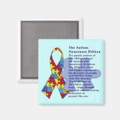 "The Autism Awareness Ribbon" Magnet (Vorderseite/Rückseite)