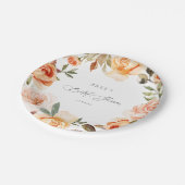 The Autumn Floral Brautparty Paper Teller (Schrägansicht)