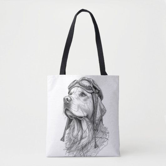 The Aviator: Marble Retriever Pet Tote Bag Tasche (Vorderseite)