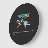 The Awakening: A Visual Tribute to Spring Große Wanduhr (Winkel)