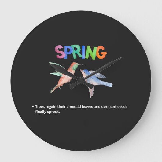 The Awakening: A Visual Tribute to Spring Große Wanduhr (Vorderseite)