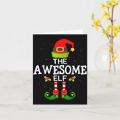 The Awesome Elf Christmas Family Matching Pajama  Karte (Gelbe Blume)