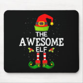 The Awesome Elf Christmas Family Matching Pajama Mousepad (Vorne)