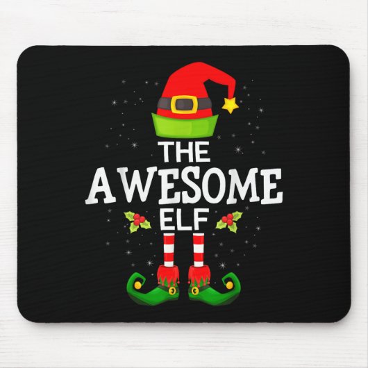 The Awesome Elf Christmas Family Matching Pajama Mousepad (Vorne)