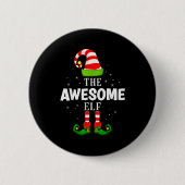 The Awesome Elf Christmas Pjs Matching Pajama Button (Vorderseite)