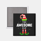 The Awesome Elf Christmas Pjs Matching Pajama Magnet (Vorderseite/Rückseite)