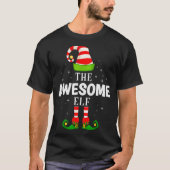 The Awesome Elf Christmas Pjs Matching Pajama  T-Shirt (Vorderseite)