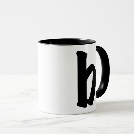 The "B" Mug Tasse (VorderseiteRechts)