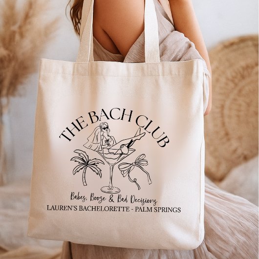 The Bach Club Bachelorette Tote Bag – Palm Trees, Tragetasche