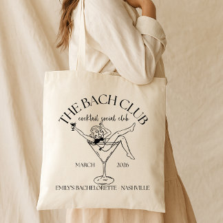 The Bach Club Tote Bag – Cocktail Social Club Bach Tragetasche