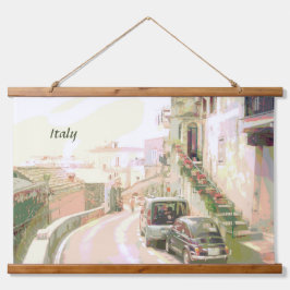 The Back Streets of Italy Travel Style Wandteppich Mit Holzrahmen