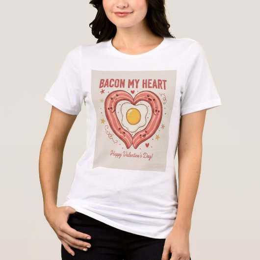 The "Bacon My Heart" Ultimate Tee (Vorderseite)