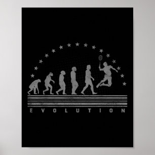 The Badminton Evolutions Retro Shuttle Herren Badm Poster