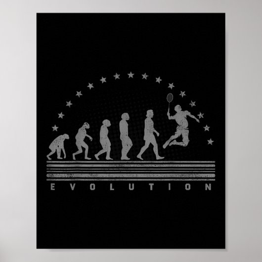 The Badminton Evolutions Retro Shuttle Herren Badm Poster (Vorne)