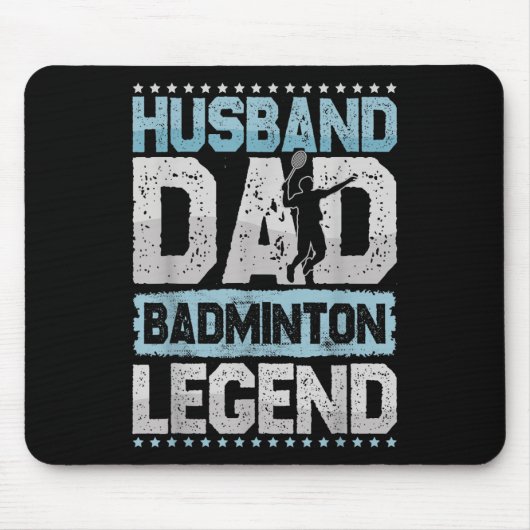 The Badminton Legends Retro Shuttle Mens Badminton Mousepad (Vorne)
