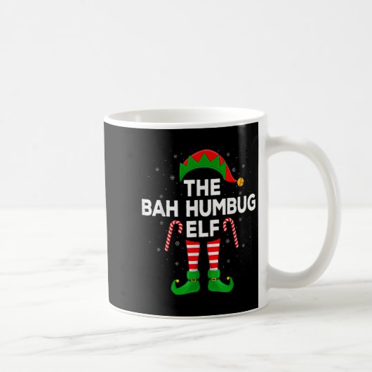 The Bah Humbug Elf Xmas Matching Family Elf Christ Kaffeetasse (Rechts)