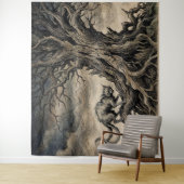 The Bakeneko Under Gnarled Branches Wandteppich (Beispiel)