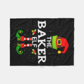 The Baker Elf Christmas Family Matching Pajama  Fleecedecke (Vorderseite (Horizontal))