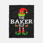 The Baker Elf Christmas Family Matching Pajama Fleecedecke (Vorderseite)