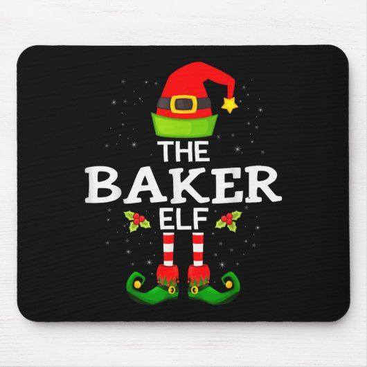 The Baker Elf Christmas Family Matching Pajama Mousepad (Vorne)