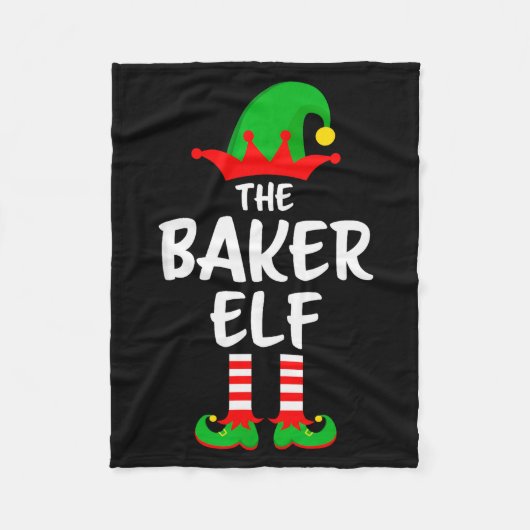 The Baker Elf Matching Family Christmas Fleecedecke (Vorderseite)