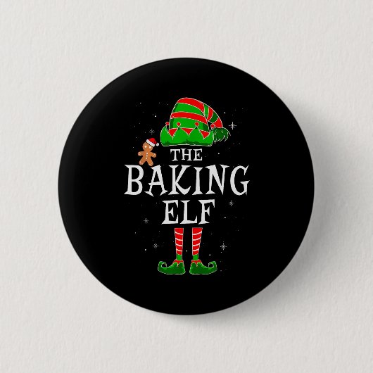 The Baking Elf Group Matching Family Christmas Coo Button (Vorderseite)