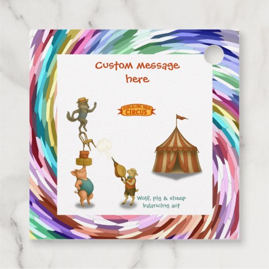 The Balancing Bunch Geschenkanhänger (Rückseite)