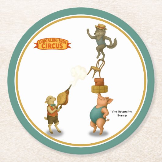 The Balancing Bunch Runder Pappuntersetzer (Vorderseite)