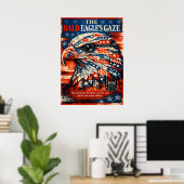 The Bald Eagle’s Gaze Patriot Art Poster (Heimbüro)