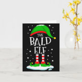 The Bald Elf Christmas Family Matching Xmas Group Karte (Gelbe Blume)