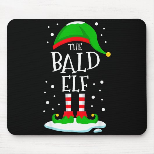 The Bald Elf Christmas Family Matching Xmas Group  Mousepad (Vorne)