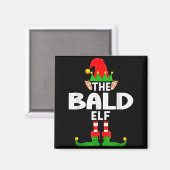 The Bald Elf Family Christmas Pajama Party Magnet (Vorderseite/Rückseite)