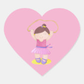The Ballerina Jumping Rope Etiqueta para Presente Herz-Aufkleber (Vorderseite)
