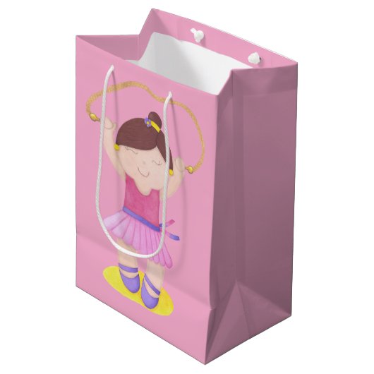 The Ballerina Jumping Rope Mittlere Geschenktüte (Vorderseite Schrägansicht)
