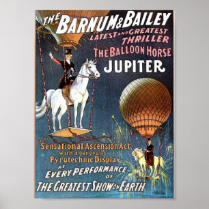 The Balloon Horse Jupiter Vintage Theater Poster