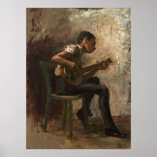 The Banjo Player - Thomas Eakins Fine Art Poster (Vorne)