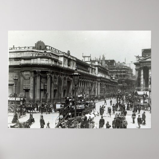 The Bank of England decorated for Queen Poster (Vorne)
