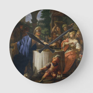 The Banquet of Mark Anthony (83-30 BC) and Cleopat Runde Wanduhr