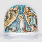 The Baptism of Christ Orthodox Christian Icon Schneekugeln (Rückseite)