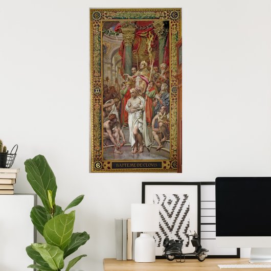 The Baptism of Clovis I Poster (Heimbüro)