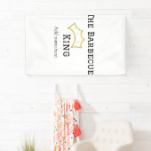 The Barbecue king crownadd name text cooking best  Banner (Insitu)