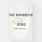 The Barbecue king crownadd name text cooking best  Banner (Vertikal)
