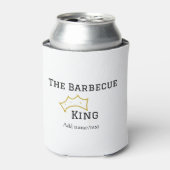 The Barbecue king crownadd name text cooking best  Dosenkühler (Kanne Vorderseite)