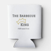 The Barbecue king crownadd name text cooking best  Dosenkühler (Rückseite)