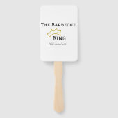 The Barbecue king crownadd name text cooking best  Fächer (Rückseite)