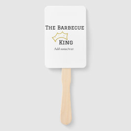 The Barbecue king crownadd name text cooking best  Fächer