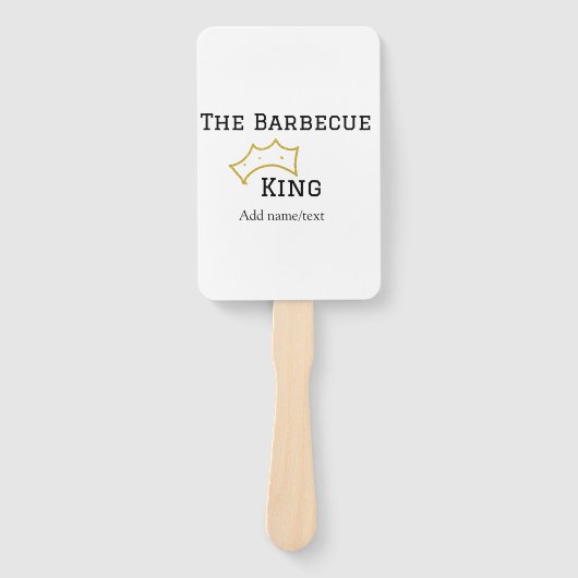 The Barbecue king crownadd name text cooking best  Fächer (Vorderseite)